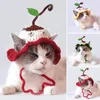 Vestuário para cães Fácil de usar chapéu para animais de estimação Lace-up de malha para vestido cosplay tamanho ajustável capa de cabeça gatos cães pogal viagens