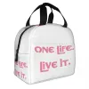 Life Live It Lunch Bag Hot Cold Snacks Insulated Lunch Boxes for Women Children School Work Picnic Food Tote Ctainer 61ba＃