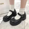 Sapatos de vestido lolita para mulheres japonesas mary jane uniformes de estudantes de salto alto solas grossas tamanho grande