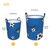 Laundry Bags Basket Flying Football Soccer Ball With Wings Cloth Folding Dirty Clothes Toys Storage Bucket Household