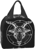 cover Pentagram with Dem Baphomet Satanic Goat Head Binary Symbol Portable Insulated Lunch Bag Lunch Box for Women Men Boy 77Zg#
