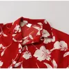 Женские блузки, летняя рубашка в стиле ретро в стиле Харадзюку с принтом в Гонконге, 2024, свободный шифоновый топ с короткими рукавами и воротником на заказ