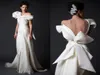 Krikor Jabotian Ivory aline فساتين الزفاف مع القوس الظهر مصنوعة مصنوعة من ارتداء الرسمية غمد على نحو خارجي عاريات الزفاف wed7691038