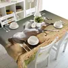 Table Cloth Animal Black And White Tablecloth Living Room Kitchen Rectangular Waterproof Tablecloth Home Dining Table Coffee Table Decoratio Y240401