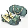 Dress Shoes Ladies Shoe Matching Lace Bag Wedding And Friend Party Sandals Italian Bags Set With Appliques Luxury