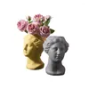 Vases Vase nordique résine classique sculpture grecque déesse céramique colorée pots de plantes décoratifs accessoires de maison décoration