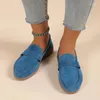 Chaussures décontractées Classique Femme Mocassins Mode D'été Coloré Slip-on Plat Dames Marque Design Artificiel Daim Mocassins Grande Taille
