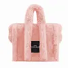 Femmes d'hiver fausse fourrure en peluche en peluche peluche le sac fourre-tout