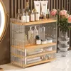 Kök förvaring akryl kosmetiklåd låda typ hudvård dammtät rack badrum skrivbord