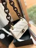 10AA KVALITETSBAG FAMALE Märke kvinnors axelväska Svart Velor Chain Bag Cross Body Pure Color Handväska Crossbody Väskor Purse Totes Plånböcker 6 Färger