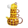 Mugs Creative Giraffe Teapot Set Ceramic With 2 Cups Cartoon Animal Mug For Adults Kids Birthday Gift Milk Water Cup