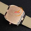 TWF 35.6mm GOLDEN ELLIPSE 3738/100 A9015 Automatic Mens Watch 3738 Black Dial Sapphire Rose Gold Case Leather Strap Watches hellowatch PPHW Z24d