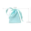 Sac en tissu de soie imitati Emballage de bijoux Cordon Busin Cadeaux Wrap Faveurs Pochettes Sacs de rangement de bonbons de fête de mariage j7kY #