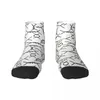 Chaussettes pour hommes Hip Hop rétro Feynman diagrammes fou été unisexe mathématiques Harajuku sans couture imprimé drôle nouveauté Happy Crew chaussette garçons cadeau