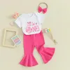 Clothing Sets Baby Girl First Birthday Outfit Man I Feel Like M One Bodysuit Flare Pant Headband Disco Cowgirl 1st Gift