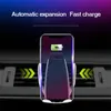 S5 Carga Sujeción automática 10W Qi Cargador de coche inalámbrico Rotación de 360 ​​grados Soporte para teléfono con montaje en ventilación para iPhone Android Teléfonos universales al por menor