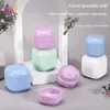 Lagringsflaskor 30/50G Macaron Square Refillable Tom Bottle Face Cream Lotion Jar Plastic Cosmetic Pot Travel Accessories