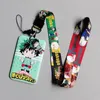 1 set Anime Card Cases carte Longe Clé Lanyard Cosplay Badge Cartes D'IDENTITÉ Titulaires Sangles De Cou Porte-clés Mon Héros Academia o2tS #