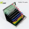 Titular do cartão Homens RFID Bloqueio de alumínio Metal Slim Wallet Mey Bag Anti-scan Titular do cartão de crédito Thin Case Small Male Bolsas 48uG #