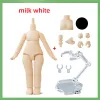 Ny 11 cm 9,6 cm YMY Body Doll Toys 1/12 BJD OB11 Vit hud naken dockor kropp för Obitus, Molly, GSC Stodoll Head docktillbehör