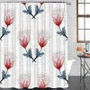 Shower Curtains Farmhouse Printed Flower Seamless Texture Bathroom Frabic Waterproof Polyester Bath Curtain With 12 Hooks