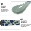 Spoons 6 Pcs Anti Ceramic Blue White Spoon Stirring Coffee Restaurant Soup Rice Melamine Silicone For Kitchen