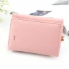 wallet Women 2020 Lady Short Women Wallets Black Red Color Mini Mey Purses Small Fold PU Leather Female Coin Purse Card Holder P2ER#