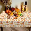 Tischtuch Thanksgiving Herbst Herbst Maple Blatt Rechteck Tischdecke Urlaub Party Dekoration wasserdichte Tischabdeckung für Küchentischdekor Y240401