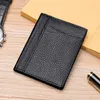 Nouveau portefeuille pour hommes doux super mince portefeuille en cuir véritable mini porte-cartes de crédit portefeuille mince porte-monnaie petits sacs pour femmes R6tk #