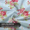 Tafelkleed rond tafelkleed bloemenprint polyester waterdichte roos bloemen tafelkleden rimpelvrij en vlekbestendige bloemtafel doek y240401