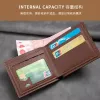 Мужской кошелек короткий молодежь Busin Leisure Multi-Card Wallet Fi Большой способность мягкий кожаный кошелек F649#