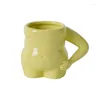 Muggar Creative Body Ceramic Coffee Cup Girl Present Crafts Breakfast Milk Te Mug Par Office Home Decoration Modern