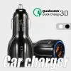 6A PD+QC高速充電器カー充電器2U 5VデュアルUSBポートiPhone SAMSUNG HUAWEIメトロスマートフォン用の高速充電アダプター