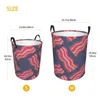 Sacs à linge panier Bacon motif tissu pliant vêtements sales jouets seau de rangement ménage