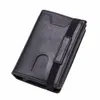 Cizi Rfid Men Wallets Classic Card Holder Walet Male Purse Mey Wallet Zipper Big Brand Luxury Black Leather Men Wallet 99G8＃