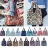 Grand sac de magasin imprimé réutilisable dames fourre-tout Fi poche épaule coeur imprimé sac pliable Eco Wable sac G5b2 #
