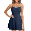 Casual Kleider Damen Frühling Sommer Tops Gerippte Verstellbare Schultergurte Hosenträger Kleid Einfarbig Street Wear Vestidos Para Mujer