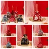 Sakura Floral Canvas Fr Drawstring Bag Lucky Cat Satin Bow Festive Sugar Bag Casamento Candy Bag Storage z2k0 #