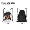 Пользовательская сумка для шнурки для собак Rottweiler для обучения йоги рюкзаки, женщины, мужчины, животные спортивные спорт, сакпак i12m#