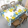 Tovaglia Limone Modello Paisley Tovaglia rettangolare Decorazioni per feste Lavabile Tovaglia estiva per cucina Sala da pranzo Decor Y240401