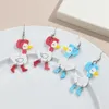 Dangle Earrings Cute Christmas Scarf Duck Acrylic For Women Funny Cartoon High Heels Animal Earring Novelty Jewelry