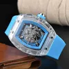 Montre à quartz pour hommes de haute qualité de 47 mm - Bracelet en caoutchouc étanche lumineux avec cristal saphir