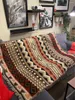 Couvertures de canapé-ciblage en coton Tile en coton tricoté avec un tapis de couverture bohème à géométrie à rayures