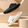 home shoes Fashion Men Slippers Summer Beach Ourdoor Hollow Slides Indoor Home Women Slippers Thick Platform Shoes Soft Flip Flops Y240401