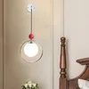 Vägglampa minimalistisk modernt sovrum sovrum boll grädde stil atmosfär ljus liten droppljus vardagsrum bakgrund wal