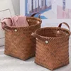 Laundry Bags Storage Basket With Handle Damage-resistant Capacity Imitation Rattan Load For Outdoor