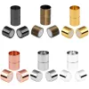 Sauvoo 5pcs/Los Messing Zylindrisch starke magnetische Verschlüsse Schnalle Fit Leder -Kabelarmbandanschlüsse DIY -Schmuckzubehör