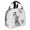 banksy Nhs Superheld geïsoleerde lunchtas Lekvrij Street Art Graffiti Maaltijd Ctainer Koeltas Tote Lunchbox Voedselopbergtas P011 #