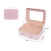 Cosmetics Storage Box FI Tragbare Reise -Make -up -Tasche Einfache Make -up -Hülle mit Spiegel für Frauen H7VM#