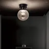 キャンドルホルダーノルディックアンティーククラックガラスグローブホワイエヴィンテージ装飾LED天井照明豪華ランプ